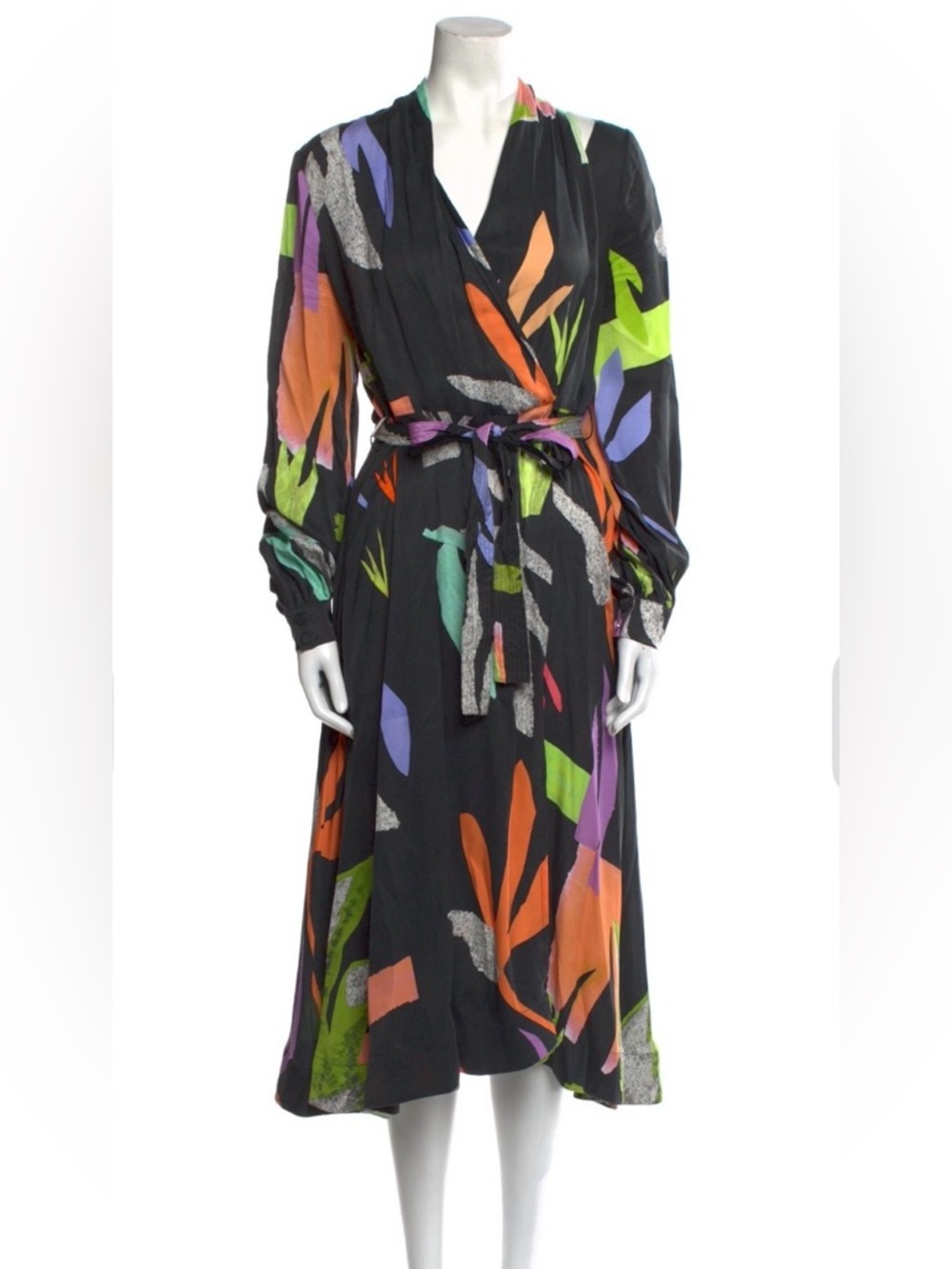 STINE GOYA Multicolor Abstract Long Sleeve Dress